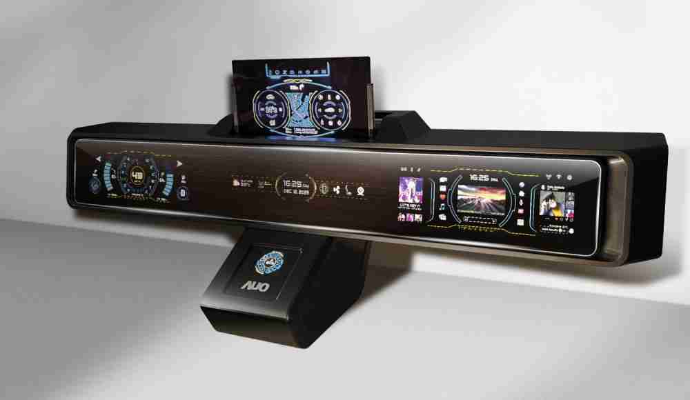 2121非凡Micro LED沉浸式车舱显示方案结合 可卷式、、、、可伸缩的Micro LED应用并可呈现不同的质感纹路，，，展现人性化设计